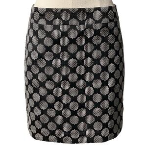 ANN TAYLOR LOFT Black & White‎ Short Skirt - Size 4P